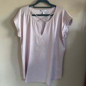 Express Pink Crisscross Blouse, Gently Worn, Size Large